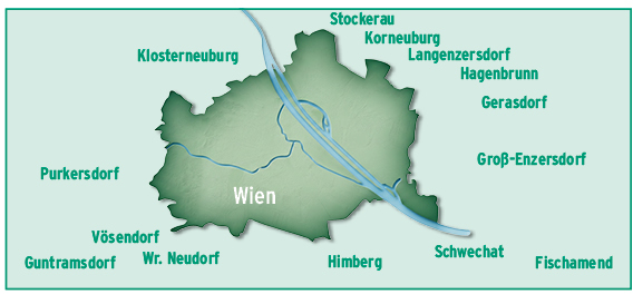 Liefergebiet Wien und Umgebung