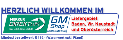 Herzlich Willkommen im GM-Shop Liefergebiet Oberösterreich, Baden und Wiener Neustadt