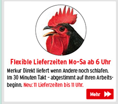 Flexible Lieferzeiten Mo-Sa ab 6 Uhr