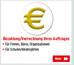 Bezahlung/Verrechnung Ihres Auftrages